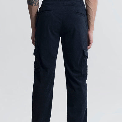 Cullin Black Corduroy Cargo Pant
