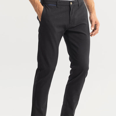 Stygian Black Linen Pant