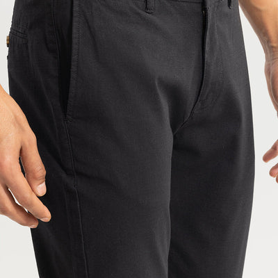 Stygian Black Linen Pant