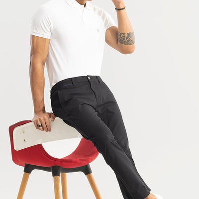 Stygian Black Linen Pant