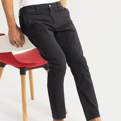 Stygian Black Linen Pant