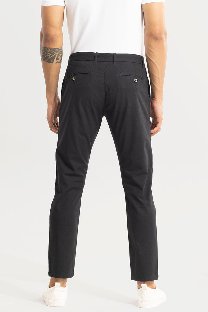 Stygian Black Linen Pant