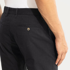 Stygian Black Linen Pant