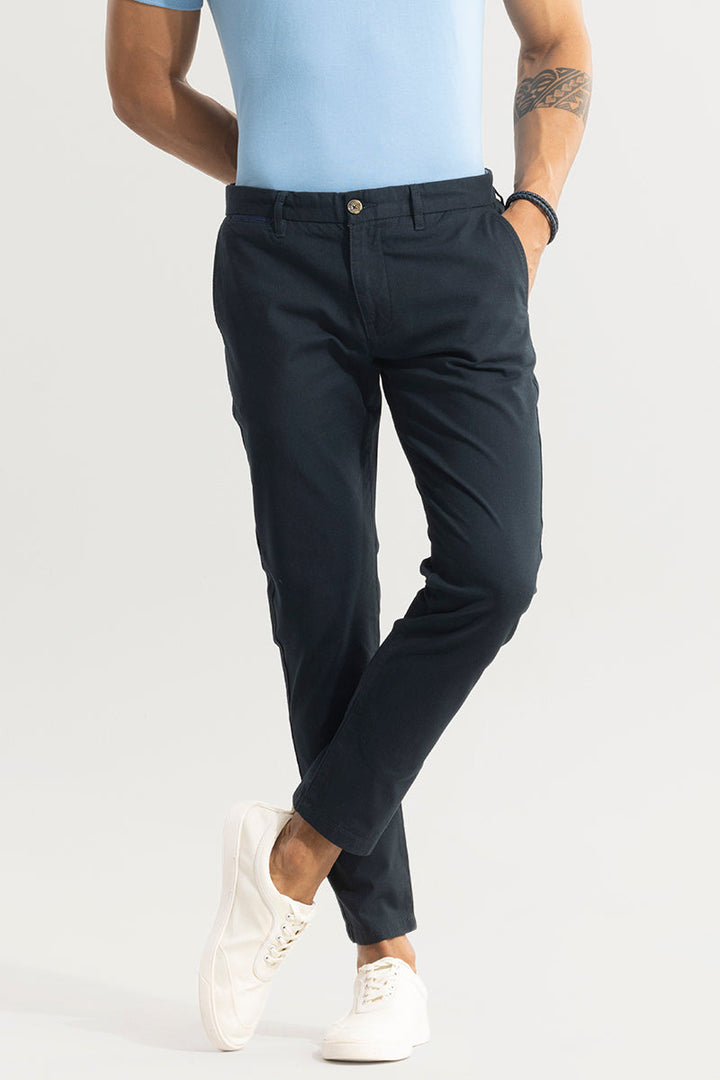 Stygian Navy Linen Pant