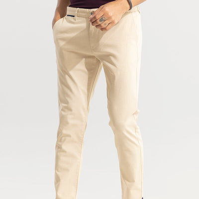 Stygian Beige Linen Pant