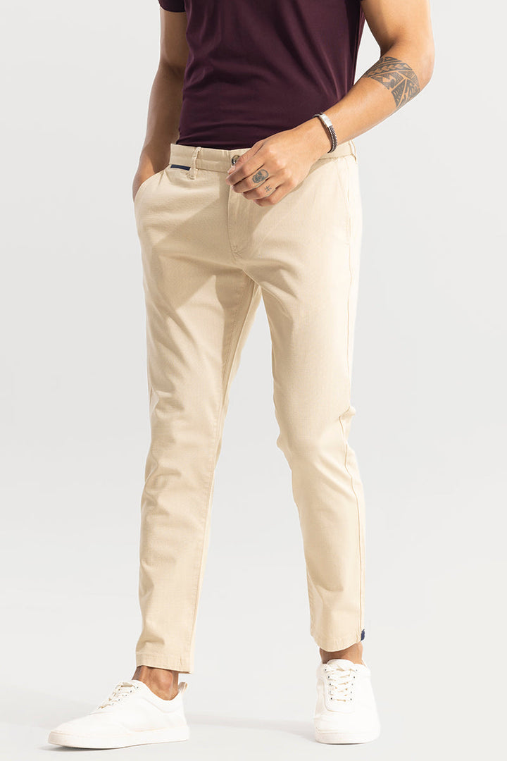 Stygian Beige Linen Pant