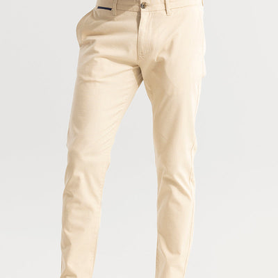 Stygian Beige Linen Pant