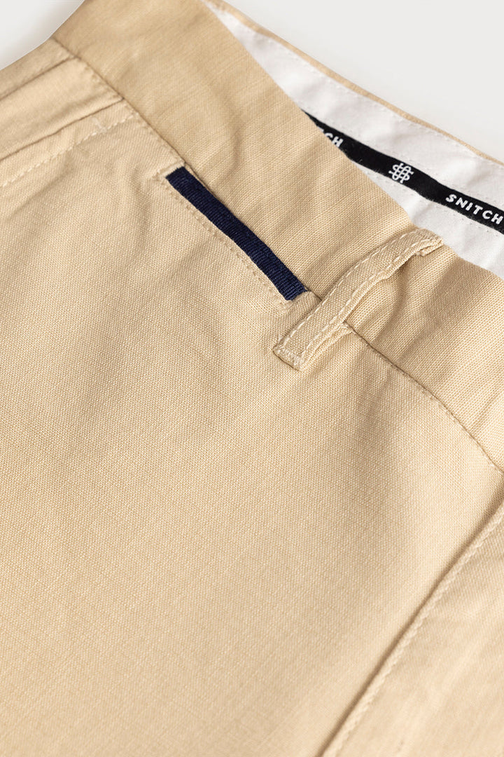 Stygian Beige Linen Pant