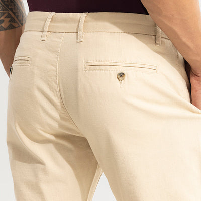 Stygian Beige Linen Pant
