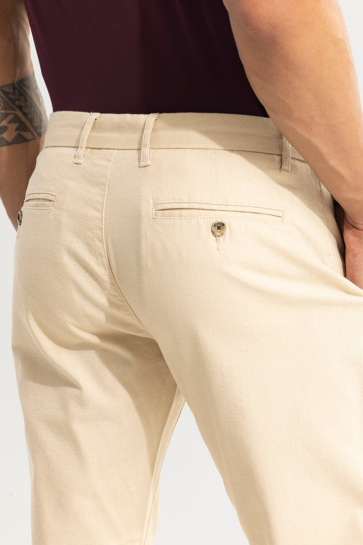 Stygian Beige Linen Pant