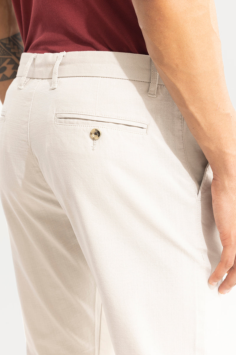 Stygian Cream Linen Pant