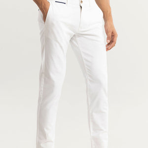 Stygian White Linen Pant