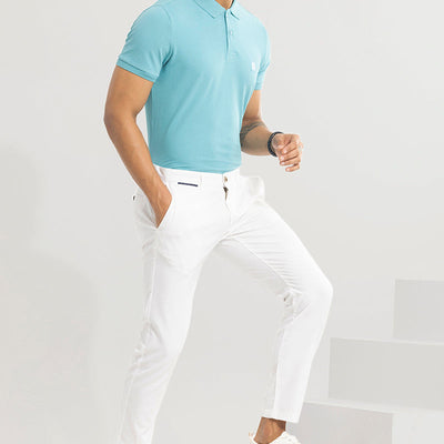 Stygian White Linen Pant