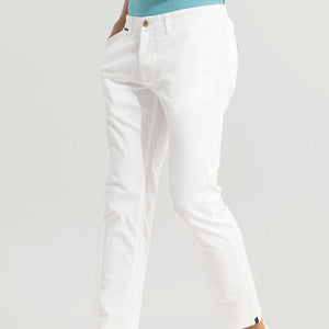 Stygian White Linen Pant