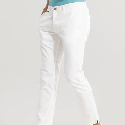 Stygian White Linen Pant