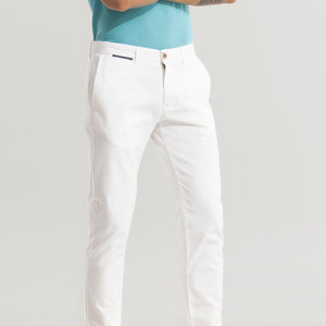 Stygian White Linen Pant
