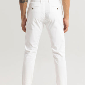 Stygian White Linen Pant