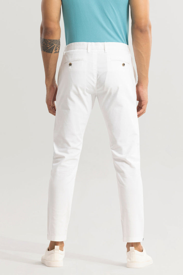 Stygian White Linen Pant