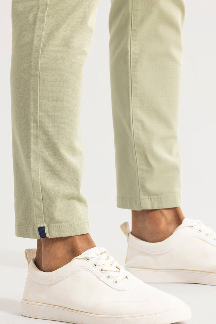 Stygian Green Linen Pant