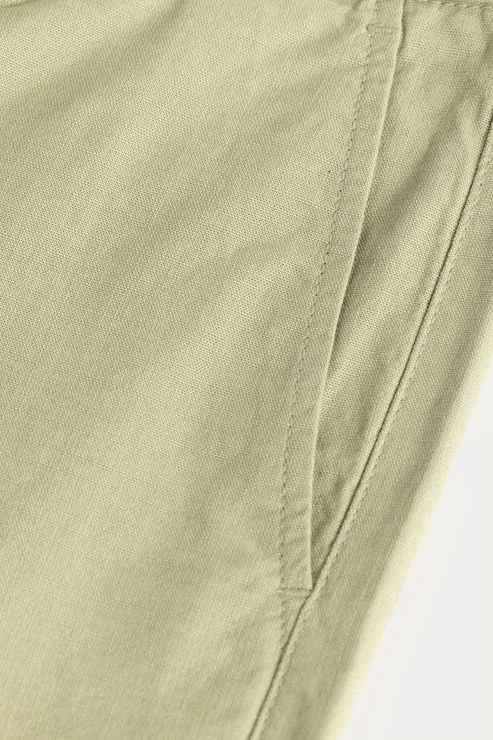 Stygian Green Linen Pant
