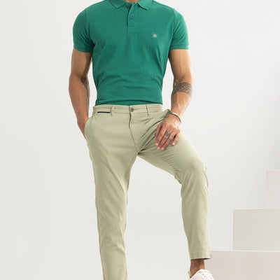 Stygian Green Linen Pant