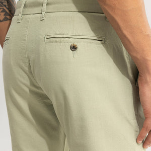 Stygian Green Linen Pant