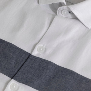 Horizontal Lines Grey Shirt