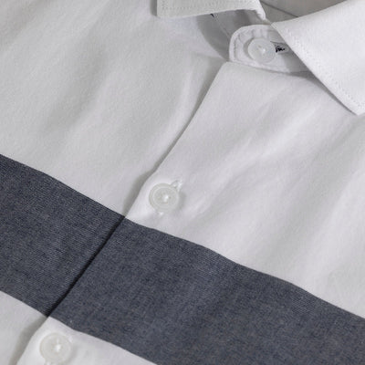 Horizontal Lines Grey Shirt