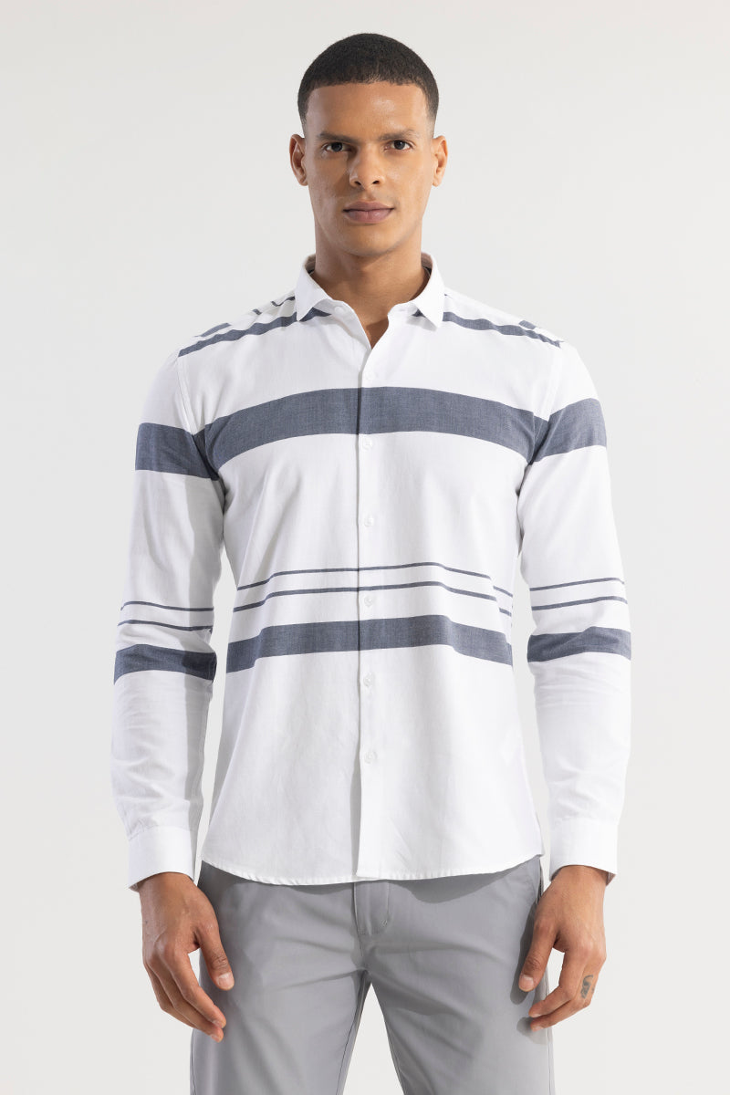 Horizontal Lines Grey Shirt