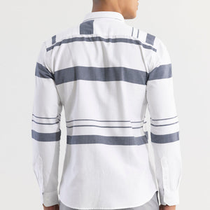 Horizontal Lines Grey Shirt