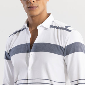 Horizontal Lines Grey Shirt
