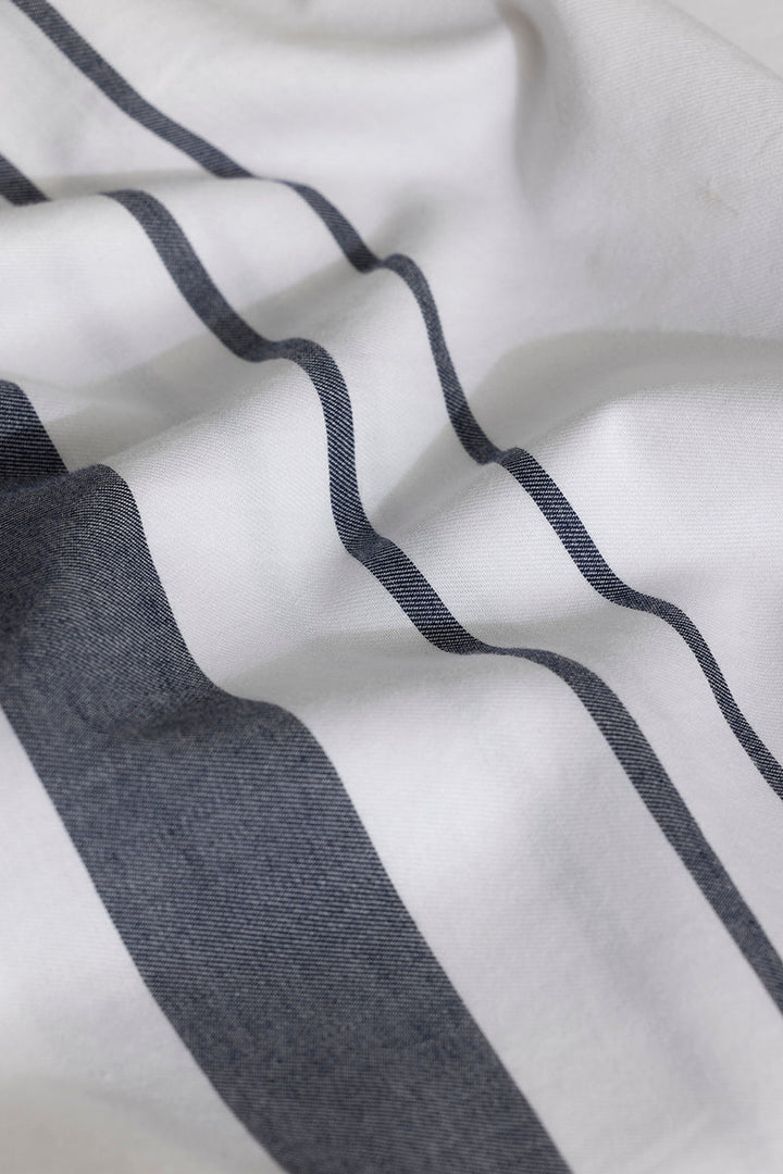Horizontal Lines Grey Shirt