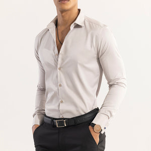 Double Cuff Cream Shirt