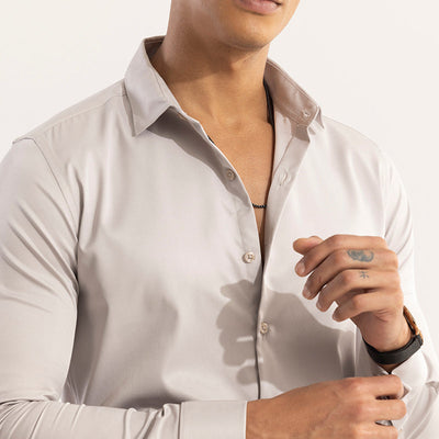 Double Cuff Cream Shirt