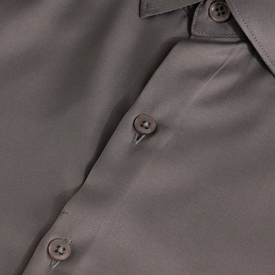 Double Cuff Simple Grey Shirt