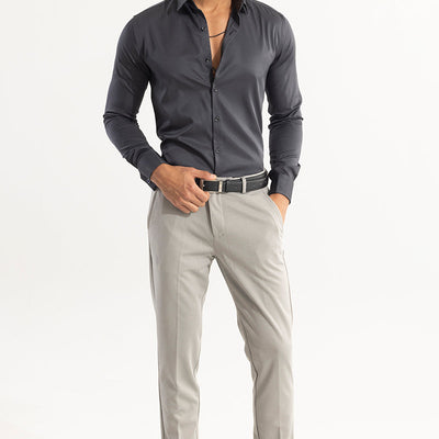 Double Cuff Pebble Grey Shirt