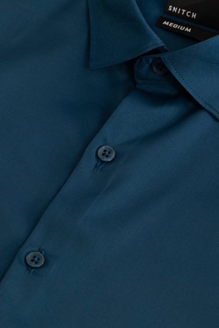 Double Cuff Aegean Blue Shirt