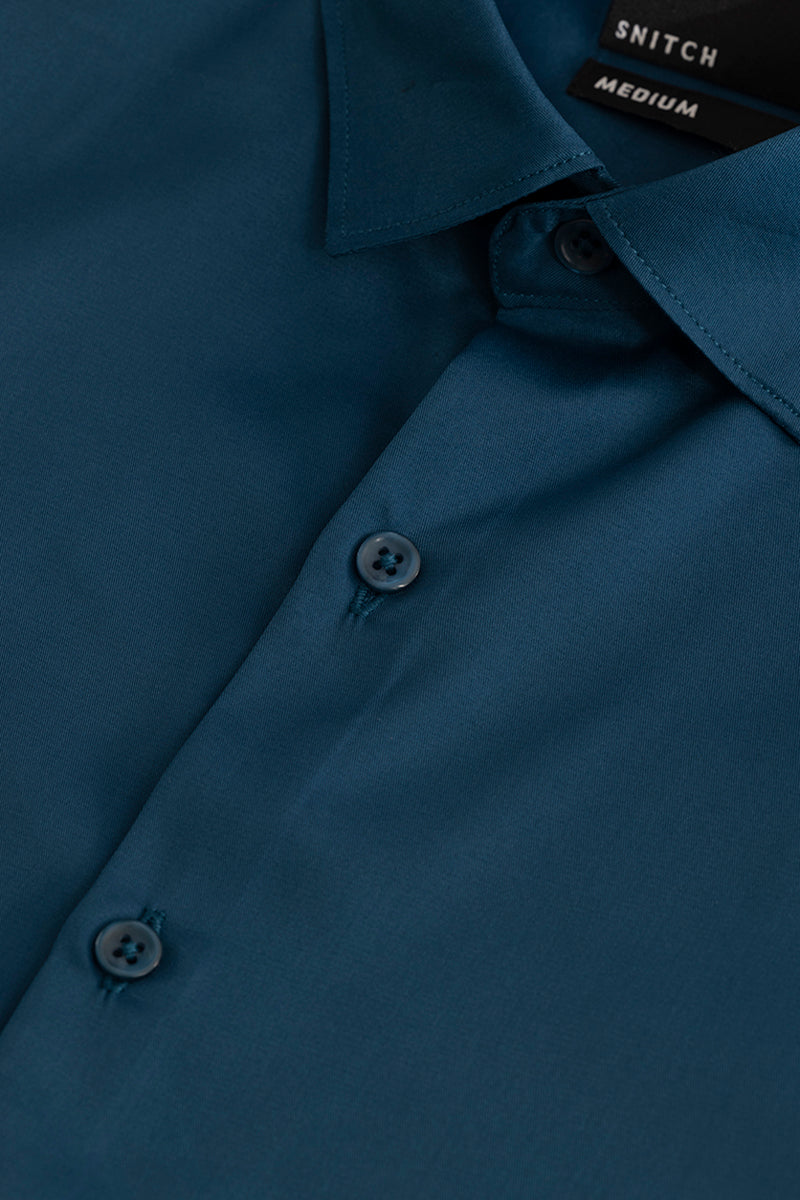 Double Cuff Aegean Blue Shirt