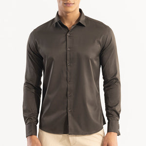Double Cuff Brown Shirt