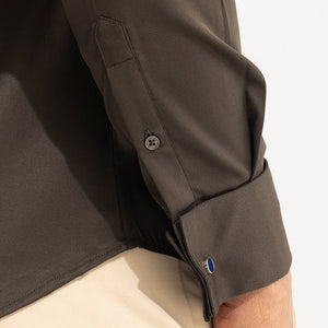 Double Cuff Brown Shirt