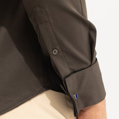 Double Cuff Brown Shirt