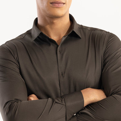 Double Cuff Brown Shirt