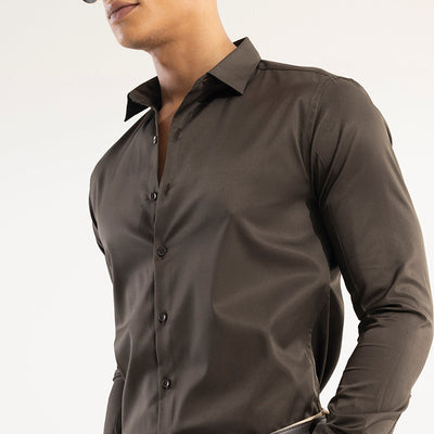 Double Cuff Brown Shirt
