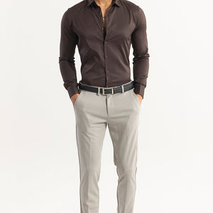 Double Cuff Walnut Brown Shirt