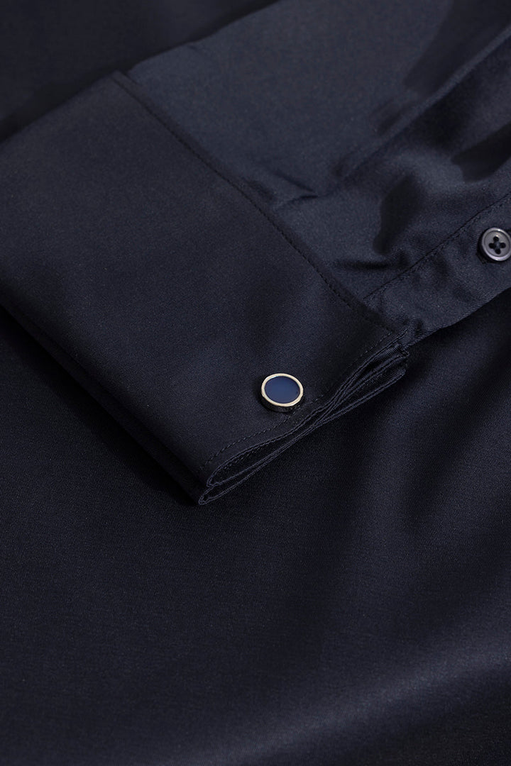 Double Cuff Navy Shirt