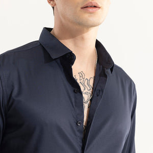 Double Cuff Navy Shirt