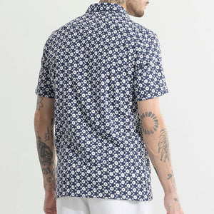 ArtisanAura Blue Embroidered Shirt