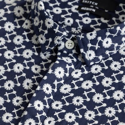 ArtisanAura Blue Embroidered Shirt