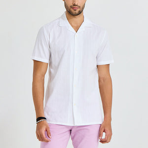 Braided Twisted Line White Shirt