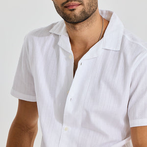 Parallel Wave Design White Shirt